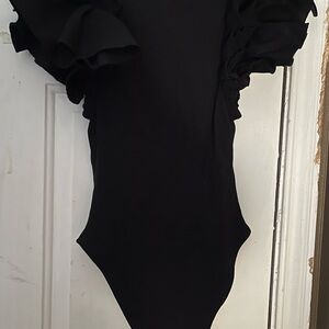 Zara ruffled sleeves body suit size medium